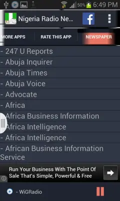 Nigerian Radio News android App screenshot 1